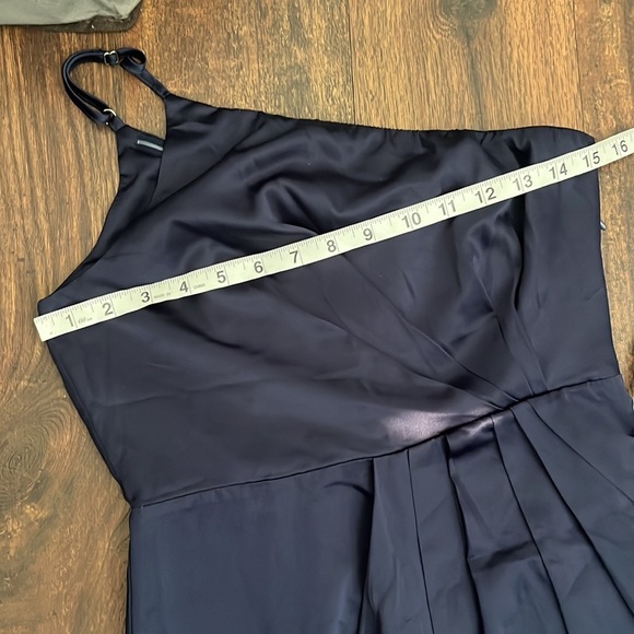 Lulus Navy Blue One-Shoulder Asymmetrical Midi-Dress size Small - Picture 7 of 10